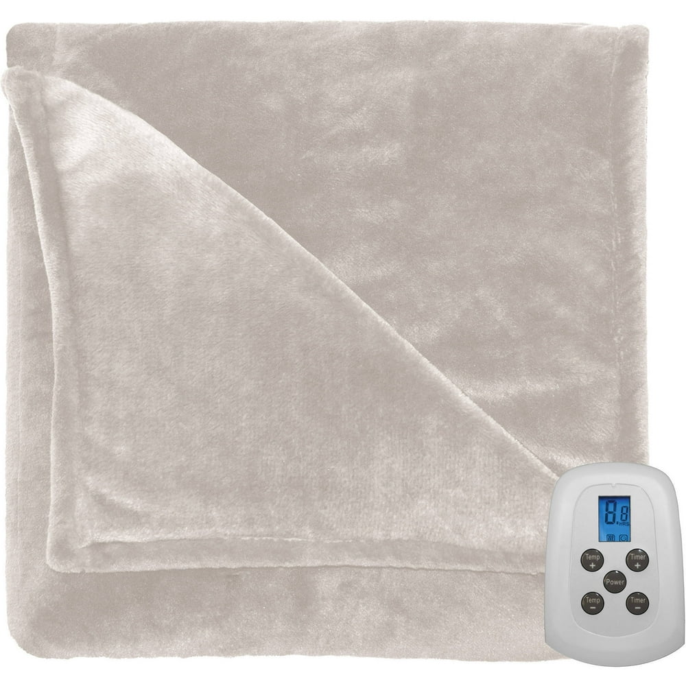 Serta Silky Plush Electric Heated Blanket with Programmable Digital