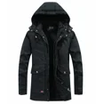 thumbnail image 3 of Chaqueta de algodón lavado grueso polar informal nueva de invierno 2024 para hombre, cálida, estilo universitario, parkas, abrigo militar, chaquetas con capucha a prueba de viento para hombre, 3 of 5