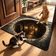 thumbnail image 2 of 3D Optical Illusion Rug Abstract Art Floor Mat Doormat Bottomless Hole Area Rugs for Indoor Dining Entryway, 2 of 6