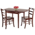 thumbnail image 2 of Winsome Wood Pulman 3-Pc Dining Set, Extendable Table & 2 Ladder-back Chairs, Walnut Finish, 2 of 7