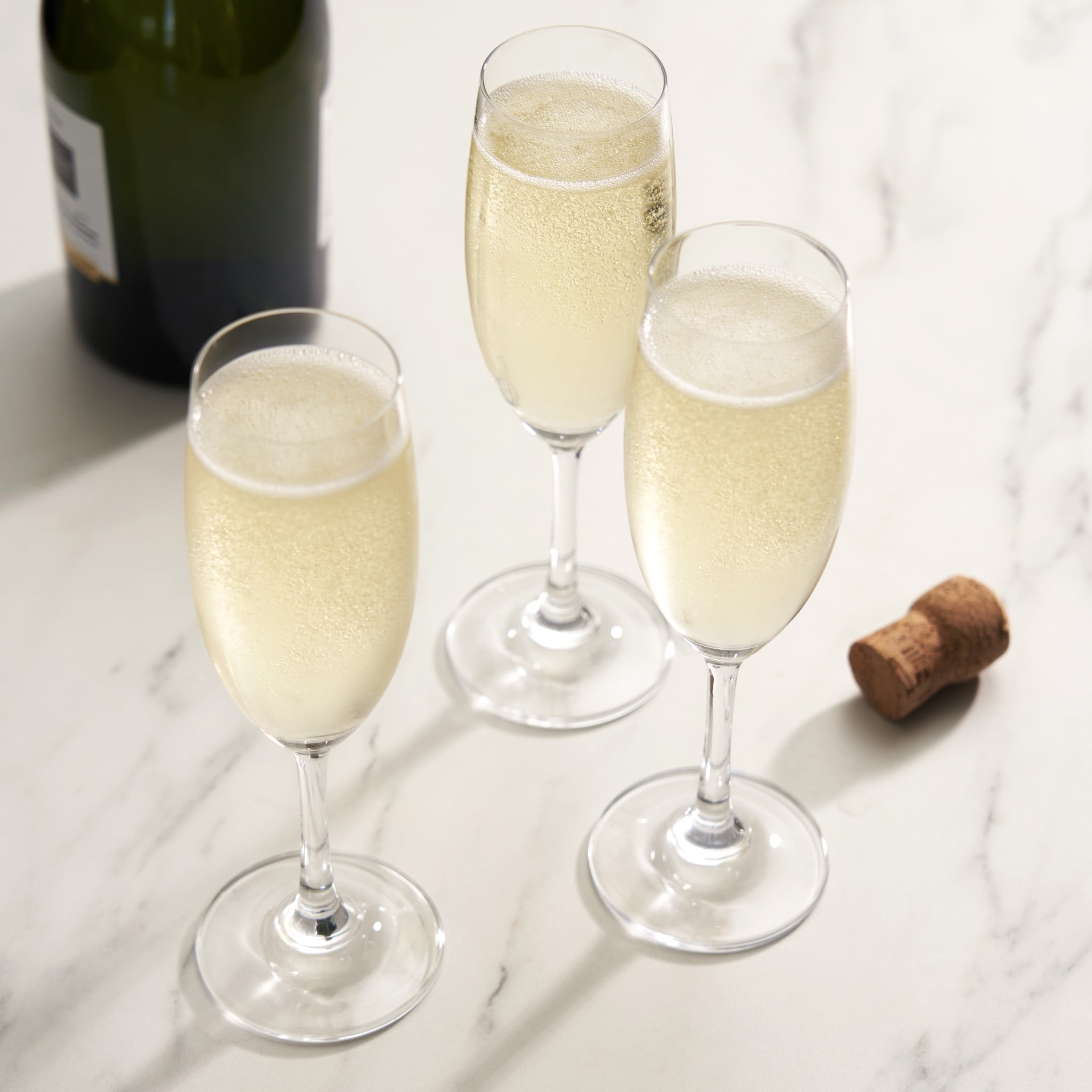 True Cuvee Champagne Flutes, Champagne Glasses for Home Bar, 7 oz, Set of 4