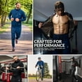 thumbnail image 5 of RDX Sauna Suit With Hood, Full Body Heat Weight Loss Suit, Anti Rip Long Sleeves Tracksuit, Boxing MMA Gym Fitness Running Slimming Zipper Jacket, Top Bottom Trouser Pants Sweat Suit Set Men Women, 5 of 9