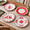 4-Red Christmas, variant on 4-Pink Bow Christmas Ceramic Dinner Plates, 9 Inch, Set of 4