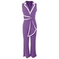 thumbnail image 3 of Women's Summer Wide Leg Sleeveless Romper - Casual Comfortable Jumpsuit for Daily Wear & Home Relax, 3 of 6