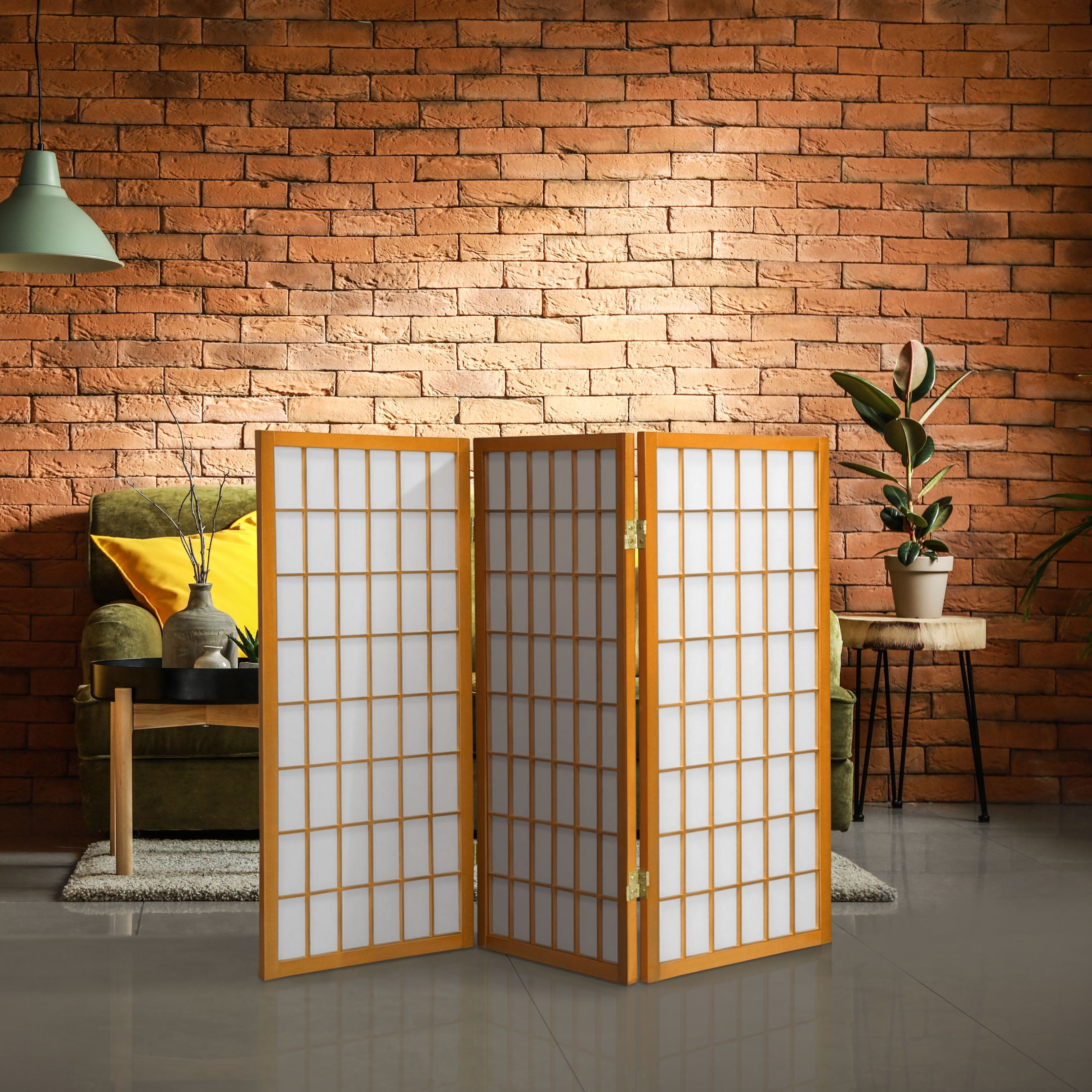 2 Tall Desktop Window Pane Shoji Screen by Oriental Furniture for sale online 