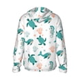 thumbnail image 2 of Picia Turtles And Seahorses Women's Men's UPF 50+ Sun Protection Hoodie Shirt Long Sleeve SPF Fishing Outdoor UV Hiking Lightweight Shirts-, 2 of 9