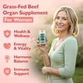 thumbnail image 5 of Happee Beef Organ Supplement for Women | Grass-Fed Liver, Heart, Kidney, Ovary & Uterus Blend | 90 Caps, 5 of 9