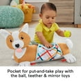 thumbnail image 4 of Fisher-Price 3-in-1 Puppy Tummy Wedge Plush with Teether Rattle & Mirror Toys for Infants, 4 of 7