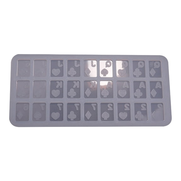 Geometry Filler Poker Cards Resin Casting Silicone Mold Woman Keychain Decorative Pendant Ornament Mold for DIY Crafts