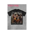 thumbnail image 1 of Vhuthk (220 cotton T-shirt) men's summer round neck short sleeve casual cotton with print Y2K style Coral asian, 1 of 6