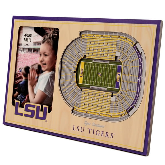 Brown LSU Tigers 3D StadiumViews Picture Frame
