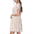 thumbnail image 2 of Disketp Cute Rabbit para Vestido de Manga Corta para Mujeres, Vestidos de Verano para Mujeres, Casual y Holgado para la Playa, 2 of 6