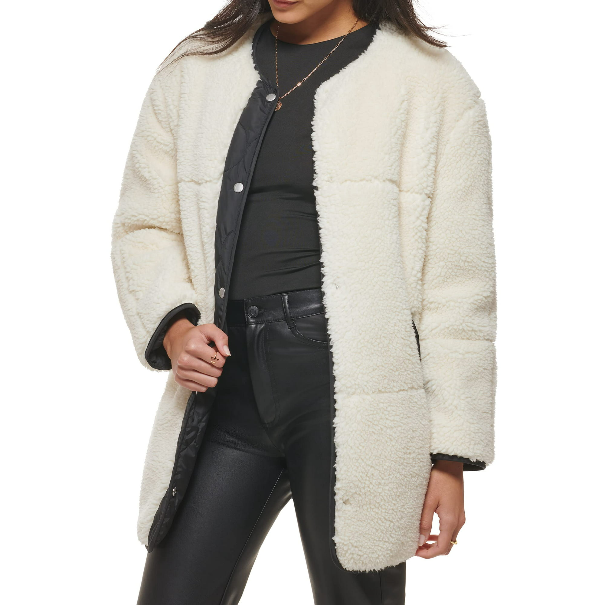 Levi's Women's Midlength Sherpa Coat with Reversible Wear, Camel Color  Block, X-Small | Walmart Canada