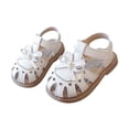 thumbnail image 2 of Fozruso Girls Sandals For Toddlers And Kids Comfortable Outdoor Summer Footwear With Sole For Ages 12 Months To 7 Years,Sizes 29 Little Kid 5.5-6 Years(White), 2 of 5