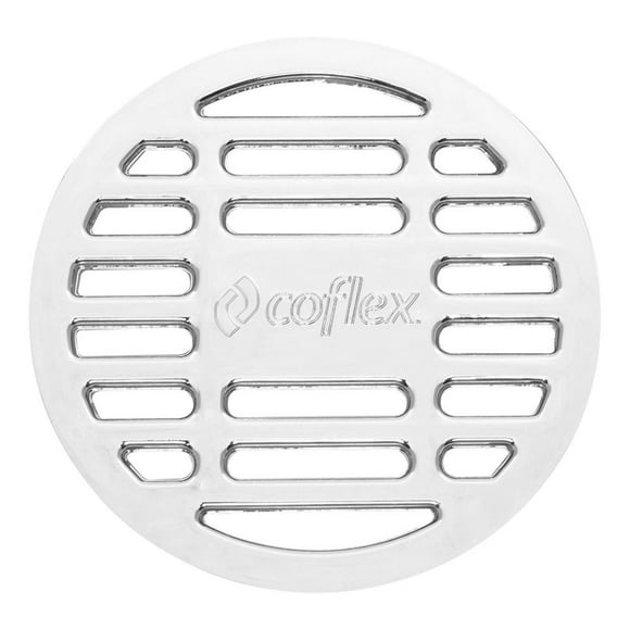 Rejilla Para Coladera Coflex Redonda 10 Cm Plata Abs