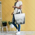 thumbnail image 4 of FORMRS Womens Canvas Tote Bag with Zipper Inner Pocket Shoulder Handbag, Foggy Forest, 4 of 7