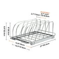 thumbnail image 5 of KFFKFF Pan & Pot Organizer, Sliding Under Cabinet Rack, Adjustable for Baking Sheets & Lids, Steel Construction, Kitchen Cabinet & Pantry Space Saver, 12.5" Width, 5 of 9