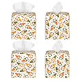 thumbnail image 2 of Gukieu Autumn Gnomes Holding Mushroom Print Leather Tissue Box, PVC Waterproof Velcro Opening and Closing Square Tissue Box Holder, Suitable for Home and Office Decoration, 2 of 7