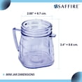 thumbnail image 3 of Mini tarro de plástico de repuesto de 250 ml para Oster Blender Saffire, 3 of 7