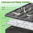 thumbnail image 3 of BDEUS Mattress Topper Queen for Back Pain,Bamboo Mattress Pad Cover,Mattress Pad,8-21" Deep Elastic Pocket, Plush Soft Down，Grey, 3 of 13