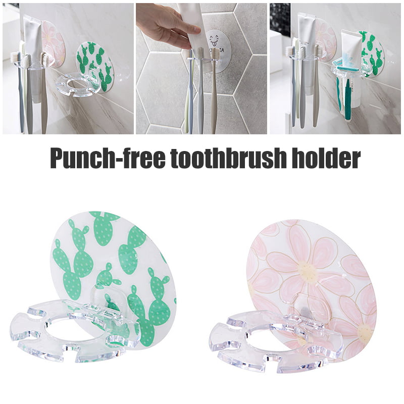 Bathroom Organiser Details about   Clear 1-5 Electric Toothbrush Holder & Toothpaste Holder 