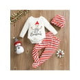 thumbnail image 3 of Kmbangi Infant My 1st Christmas Clothes Set, Romper, Pants and Cap, 3 of 10