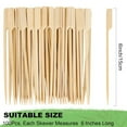 thumbnail image 2 of Topboutique 100 Pcs Bamboo Skewers,6 inch Cocktail Skewers,Wooden Skewers for Appetizers,Wooden Paddle Picks Skewers,BBQ Skewers,Wooden Toothpicks for Kabobs/Barbeque/Sandwich/Fruit/Snacks, 2 of 8