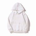 thumbnail image 7 of Resicozy Cute Hoodies for Kids Long Sleeve Pullover with Pocket Hoody Sweatshirt Fall Comfy Casual Daily Wear Clothing 3-13 Years White 120, 7 of 7