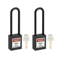 thumbnail image 1 of Uxcell 3'' Candado de bloqueo y etiquetado con grillete de nylon negro 2Pcs, 1 of 4