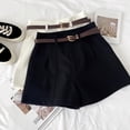 thumbnail image 3 of ZenCart Women Suit Shorts High Waist Zipper Fly Solid Color Casual Suit Shorts with Pockets Versatile Summer Shorts, 3 of 8