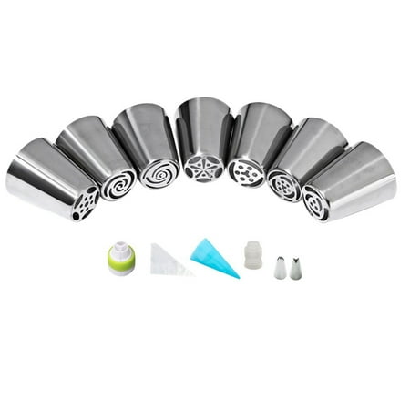 

27 Pack Russian Pastry Nozzles for Cream Icing Piping Nozzles Cake Decorating Tips Leaf Cake Nozzles