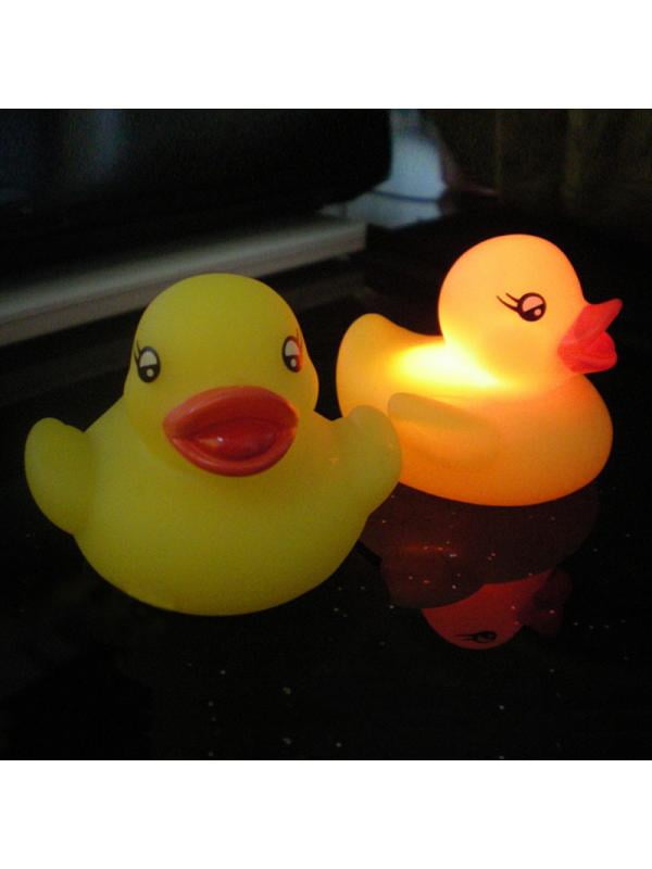 Toys Bath Toy,Can Flashing Colourful Light, Floating Bath Toy, Light Up Baby Shower Bathtime Bathtub Toy for Bathroom Kid Boys Girl Toddler Child,Rubber Ducks