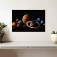 thumbnail image 2 of Elephant Stock The Solar System Planets Wall Art - Horizontal Canvas Wall Art - Living Room Wall Decor - Astronomy & Space Canvas - Black And Blue Decor - 12" x 8", 2 of 8