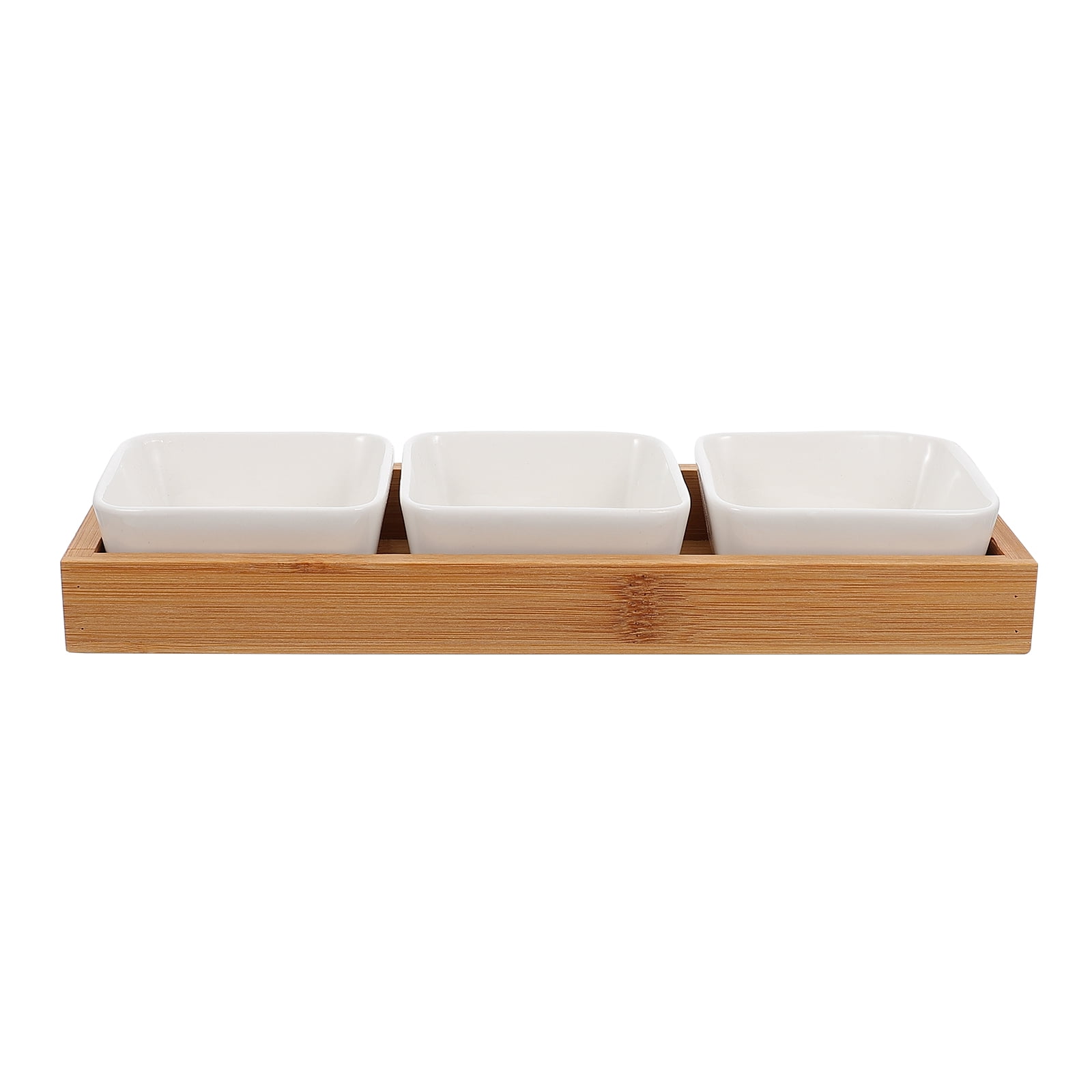 DRAFIDEEP Hosts Wood Snack Display Plate Assorted Color 1 Pc