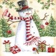 thumbnail image 2 of Alderson, Lisa 20x20 White Modern Wood Framed Museum Art Print Titled - Snowman Merriment, 2 of 4