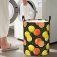 thumbnail image 4 of Picia Orange Lemon Large Laundry Basket, Waterproof, Freestanding Laundry Hamper, Collapsible Tall Clothes Hamper with Extended Handles-, 4 of 8