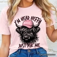 thumbnail image 2 of Bossy Highland Cow T-Shirt, Head Heifer Funny Western Tee, 2 of 5