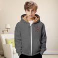thumbnail image 4 of EnJoCho Unisex Boys Girls Zip Up Hoodie Oversized Long Sleeve Hooded Sweatshirt Casual Y2K Jacket Winter Clothes Street Fashion, 4 of 7