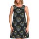 thumbnail image 1 of Fotbe Faces Of The Cat Vestido de Verano sin Mangas para Mujer – Vestido Midi Línea A, Estilo Camiseta Floral, Vestido Playero Casual y Fluido, 1 of 7