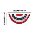 thumbnail image 4 of PRETXORVE Home Decor, Room Decor, Bunting Half Fan Decoration indoor/Outdoor Pleated Fan-Shaped Flag, 4 of 6