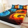 thumbnail image 3 of Feelyou Blue Orange Dragon Bed Sheets, Cartoon Magic Animal King Sheets, 4pcs, 3 of 7