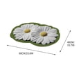 thumbnail image 3 of Felpudo absorbente con diseño de flores y yeso para entrada de baño, 3 of 3