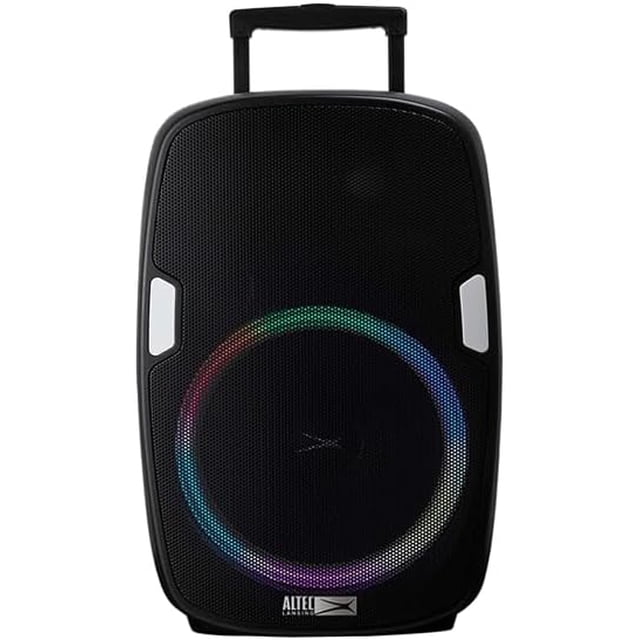 bocina altec lasing Bluetooth con micrófono, sistema recargable para fiestas, Karaoke DJ altavoz con luces LED y cargador USB para smartphone