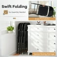 thumbnail image 4 of Gymax 6PCS Folding Chairs w/ Metal Frame PVC Leather Stackable Chairs for Indoor, 4 of 8