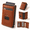 Brick Brown205, variant on Brown212 Leather Trifold Smart Wallet with AirTag Holder, RFID Blocking, Card Slots