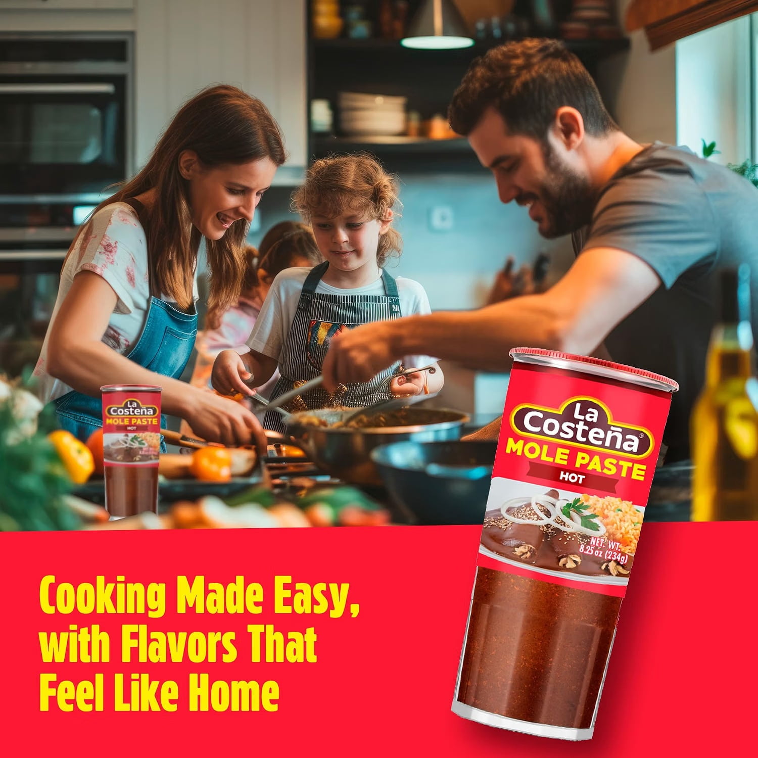 (2 pack) La Costeña Hot Mole Sauce, 8.25 oz