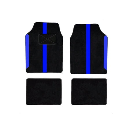 Leadwolf Car Floor Mats universal Full Coverage Auto Floor Mats All Weather Luxury Floor Liners Dirt - Resistant Car Mats Protector Car Carpet Blue 4PCS