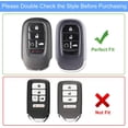 thumbnail image 2 of Key Fob Cover Compatible with Honda Accord Civic HR-V CR-V Pilot Sport SI EX EX-L Touring 2022-2026 Keychain Case Holder Protector,Black,  Keychain, 2 of 6