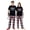 Black, variant on LuLiaMenton Feliz Navidad Antlers Black Matching Couples Christmas Pajamas Plaid Short Sleeve