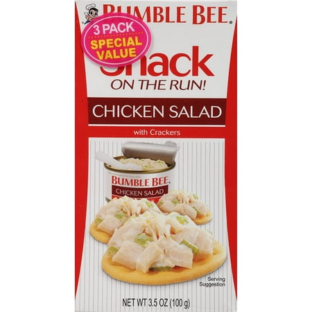 Snack on the Run Chicken Salad with Crackers, Canned Food, High Protein Snacks and Groceries, 3.5 Ounce (Pack of 3)